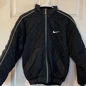 Nike Size Small 4-6 Black Quilted Puffer Jacket